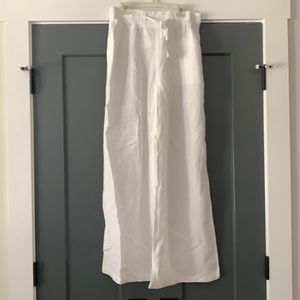 Linen wide leg pant